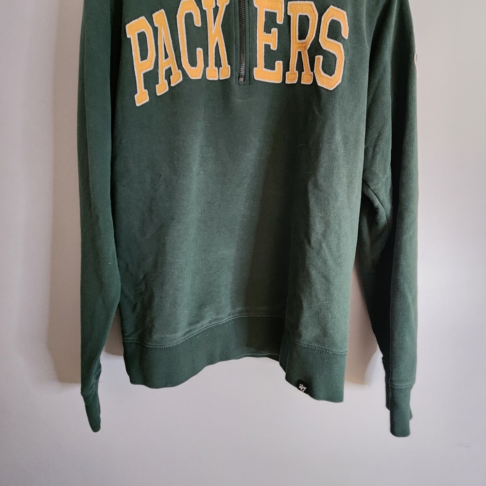 Green Bay Packers Green Quarter 1/4 Zip Sweatshirt - Picture 3 of 16